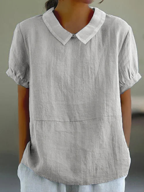 Teille - Comfortable blouse with collar