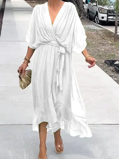 Shari - Elegant Long Dress with Feminine Neckline