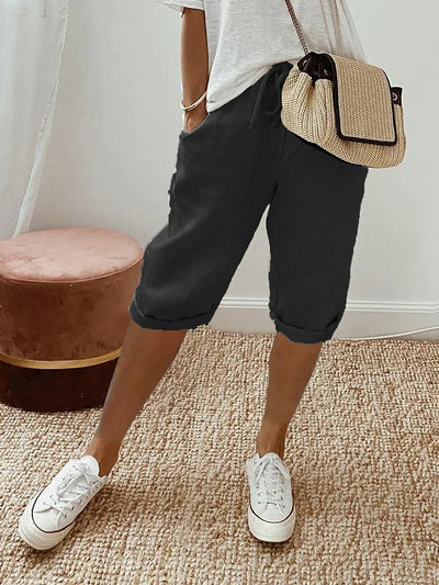 Eva - Cotton-Linen Shorts