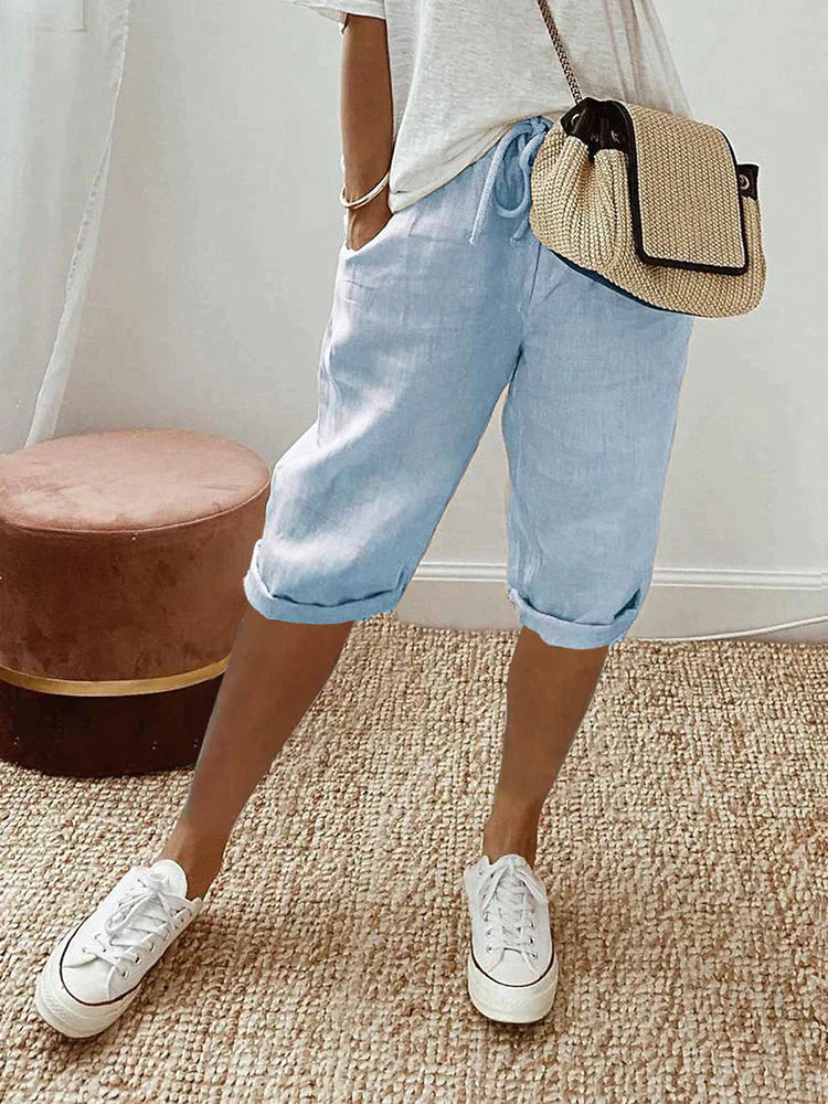 Timeless Cotton-Linen Women's Pants for Effortless Elegance