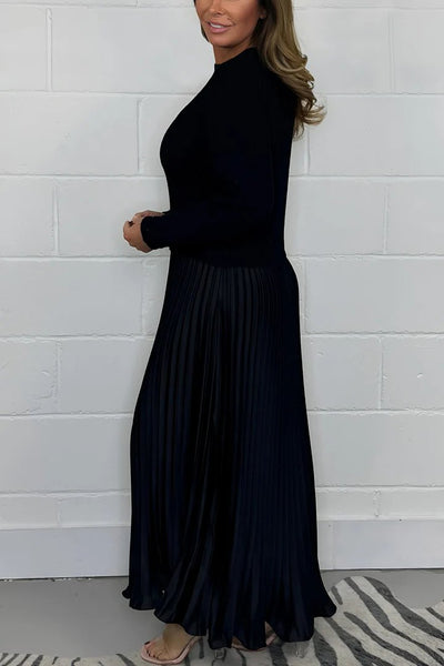 Tinaya - Long jumper with pleated skirt